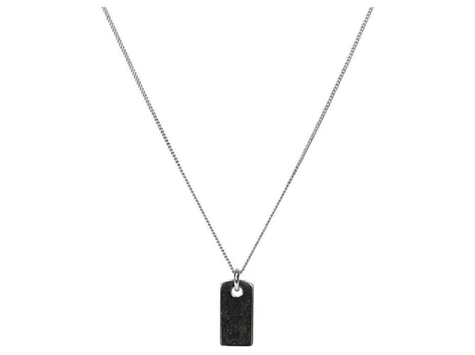 Dior Collar de plata con placa cúbica - vista 2