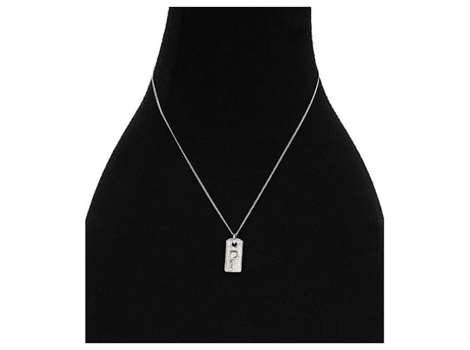 Dior Collar de plata con placa cúbica - vista 5
