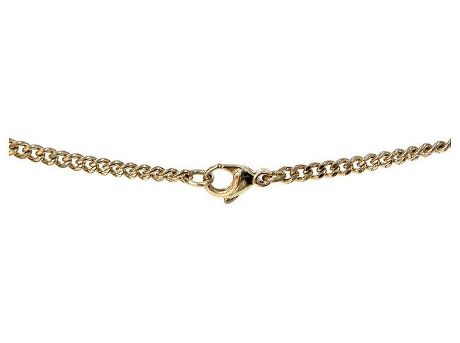 Chanel Colar de Ouro CC Flor Cúbica Dourado - vista 3