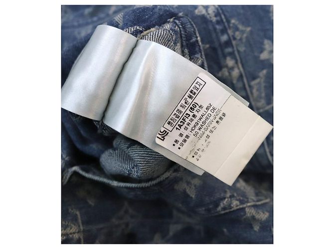 Louis Vuitton Chaqueta trucker de denim jacquard Supreme Azul - vista 8