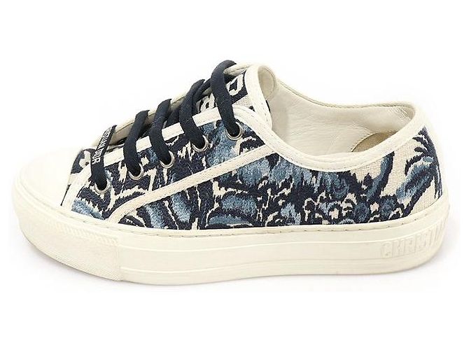 Dior Sneakers da donna in cotone ricamato blu indigo WALK'N' - vista 4