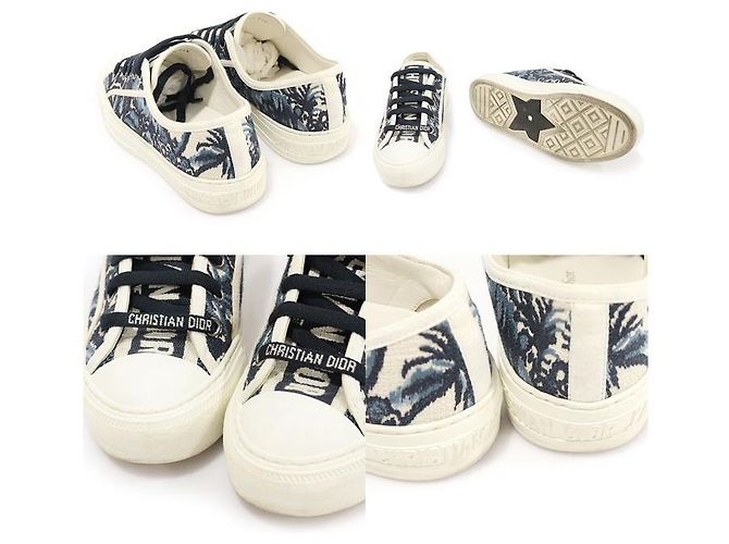 Dior Sneakers da donna in cotone ricamato blu indigo WALK'N' - vista 5