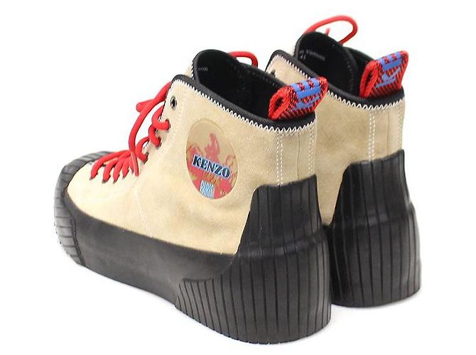 Kenzo Sneakers alte in suede beige Volcano per uomini Marrone - vista 4