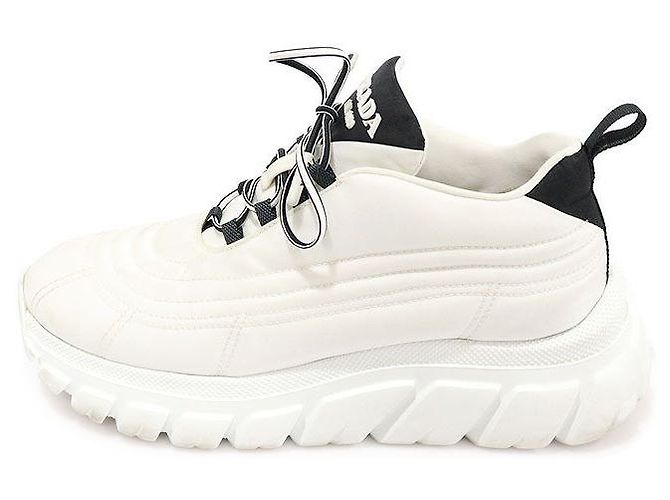 Prada Sneakers da donna in gabardine Re-Nylon bianca Bianco - vista 3