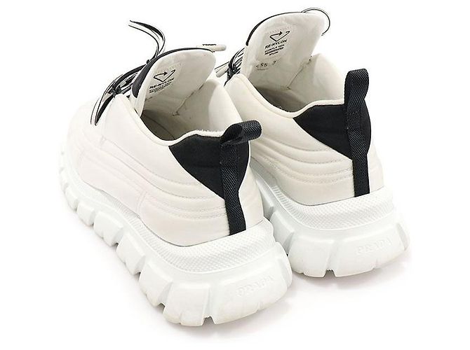 Prada Sneakers da donna in gabardine Re-Nylon bianca Bianco - vista 4