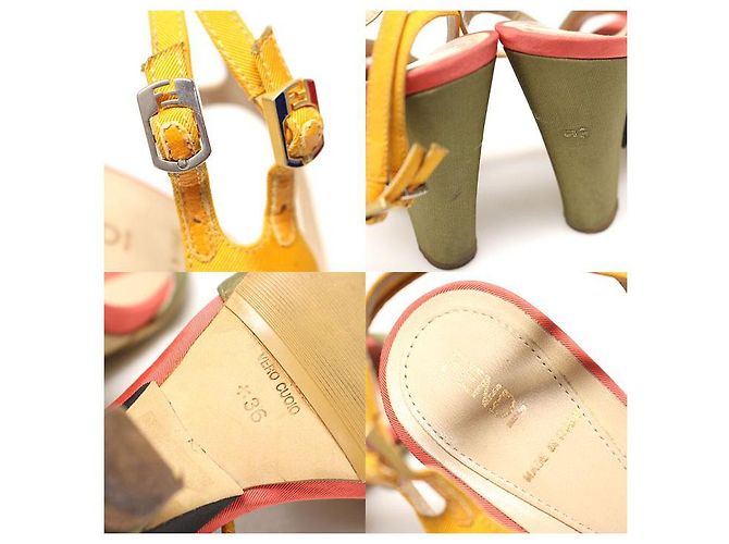 Fendi Sandali da donna con logo FF in satin multicolore - vista 7