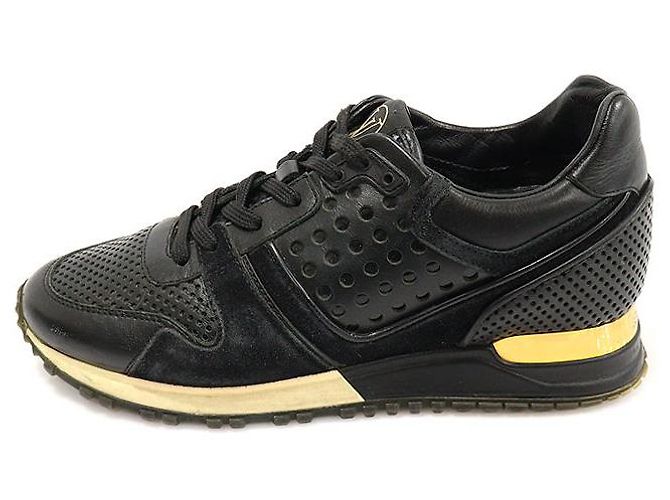 Louis Vuitton Sneakers Runaway da donna in pelle di vitello perforata nera Nero - vista 3