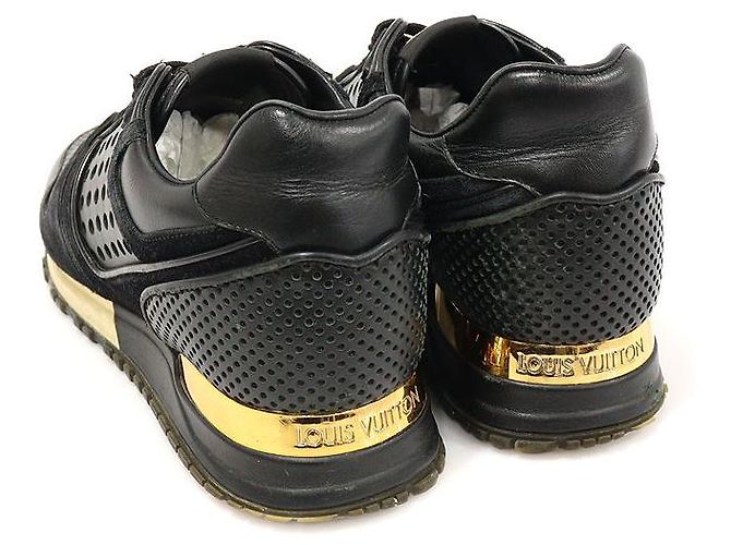 Louis Vuitton Sneakers Runaway da donna in pelle di vitello perforata nera Nero - vista 4