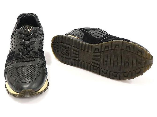 Louis Vuitton Sneakers Runaway da donna in pelle di vitello perforata nera Nero - vista 5