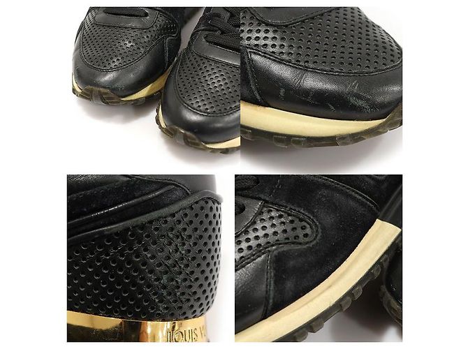 Louis Vuitton Sneakers Runaway da donna in pelle di vitello perforata nera Nero - vista 6