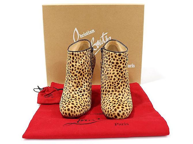 Christian Louboutin Botas de Tobillo BELLE para Mujer en Pelo de Pony Leopardo - vista 2