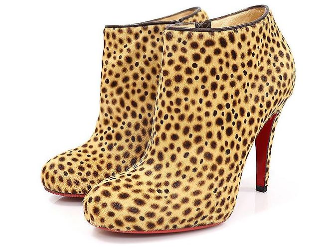 Christian Louboutin Botas de Tobillo BELLE para Mujer en Pelo de Pony Leopardo - vista 3