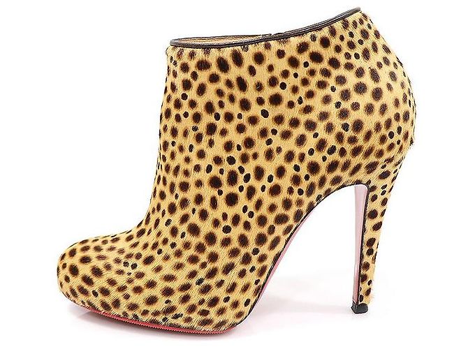 Christian Louboutin Botas de Tobillo BELLE para Mujer en Pelo de Pony Leopardo - vista 4