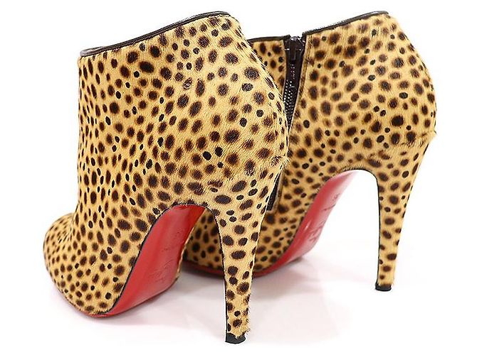 Christian Louboutin Botas de Tobillo BELLE para Mujer en Pelo de Pony Leopardo - vista 5