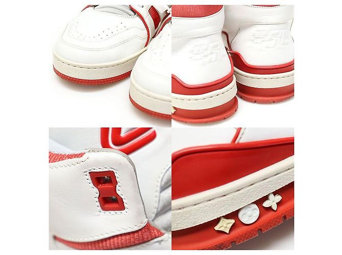 Louis Vuitton Sneaker da uomo LV Trainer Mid-Top di Virgil Abloh in pelle di vitello bianca Bianco - vista 6