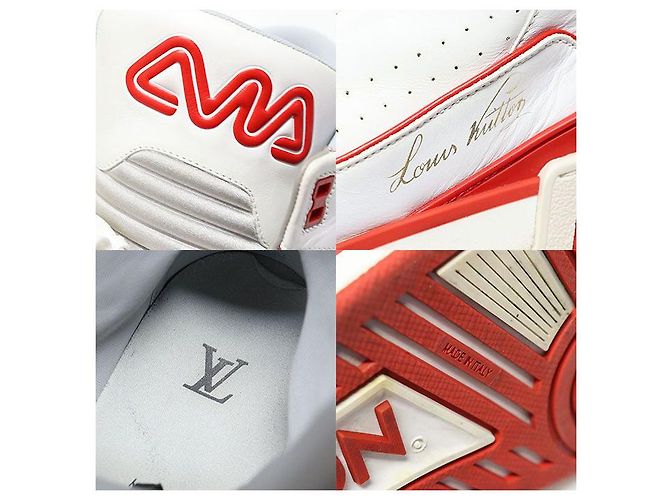 Louis Vuitton Sneaker da uomo LV Trainer Mid-Top di Virgil Abloh in pelle di vitello bianca Bianco - vista 7