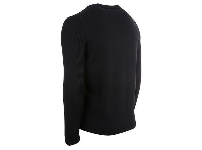 Prada Nylon Patch Wool Black Sweater stamp: - view 5