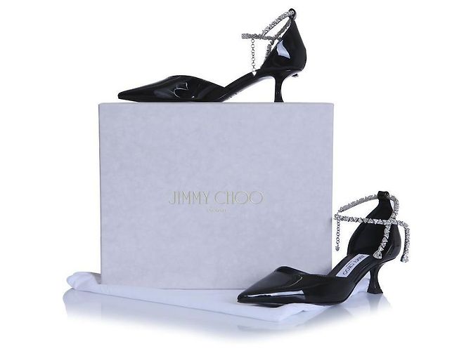 Jimmy Choo Schwarze Riemchenpumps - Ansicht 12