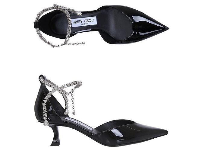 Jimmy Choo Schwarze Riemchenpumps - Ansicht 2