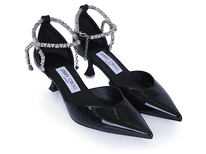 Jimmy Choo Schwarze Riemchenpumps - Ansicht 4