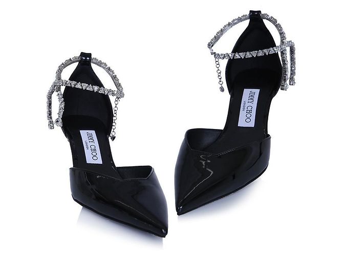 Jimmy Choo Schwarze Riemchenpumps - Ansicht 5
