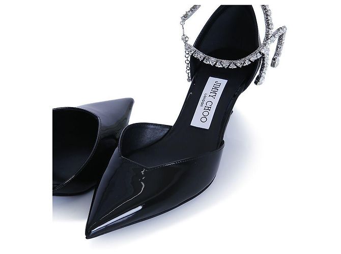Jimmy Choo Schwarze Riemchenpumps - Ansicht 6