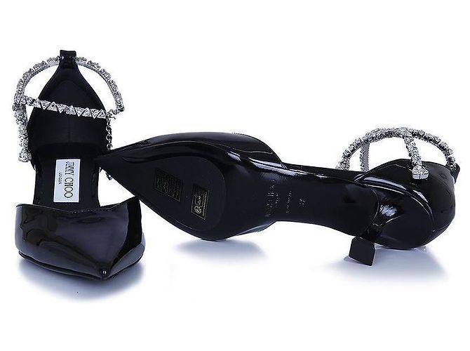 Jimmy Choo Schwarze Riemchenpumps - Ansicht 7