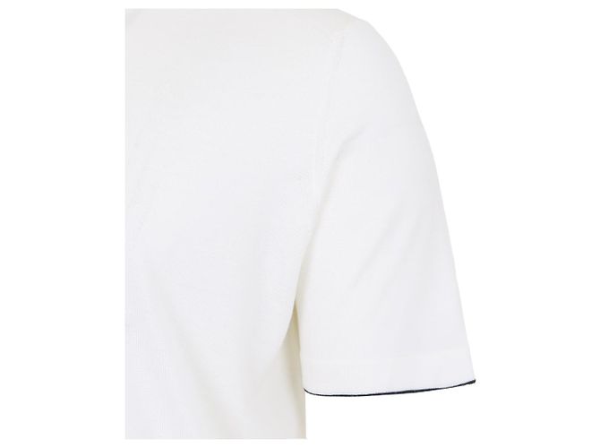 Kiton Weißes Wollstrick-T-Shirt - Ansicht 6