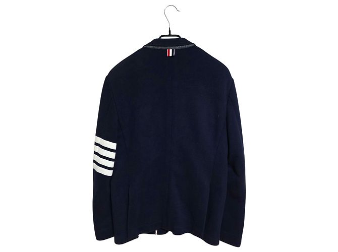 Thom Browne Giacca Blazer in Cotone Jersey Blu - vista 2