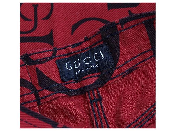 Gucci Pantalones vaqueros con logo rojo Roja - vista 3