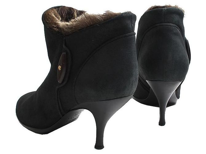 Céline Botines de cordero negro - vista 4