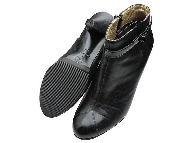 Chanel Botines de cuero negro - vista 3