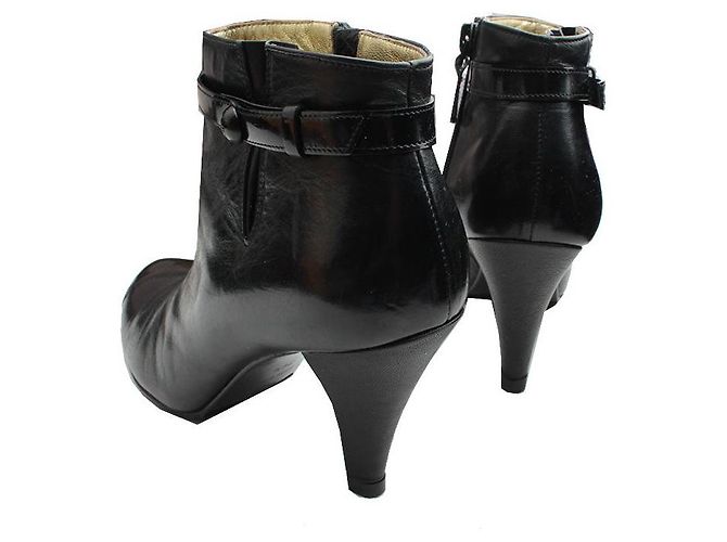 Chanel Botines de cuero negro - vista 4