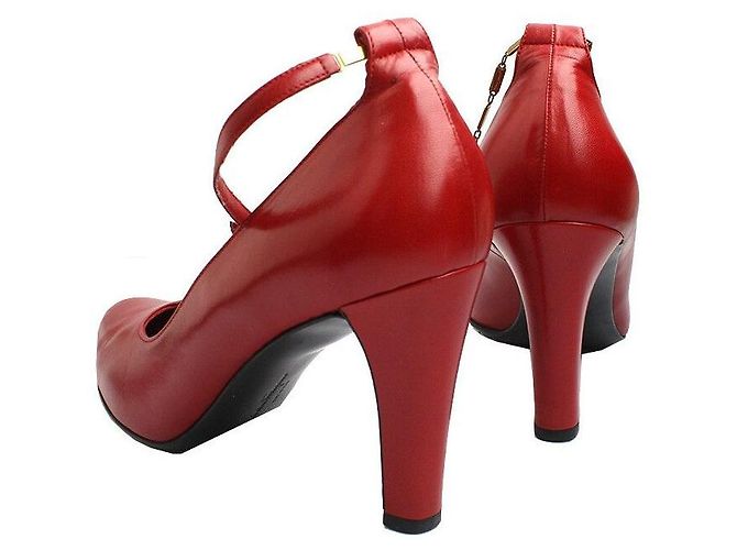 Salvatore Ferragamo Rote Pumps mit Riemchen - Ansicht 4