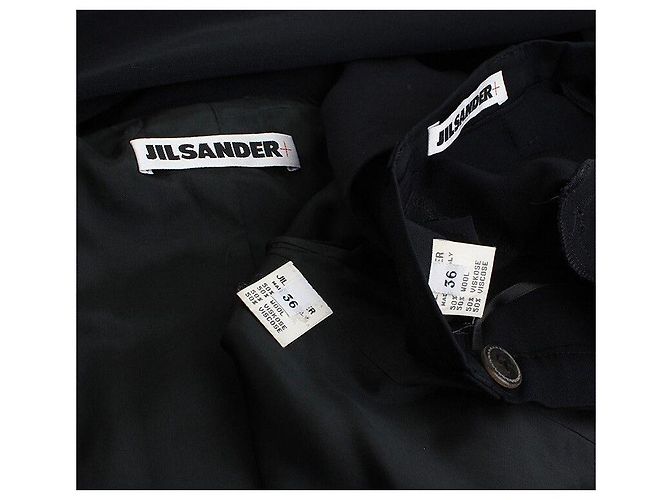 Giacca e pantaloni neri doppiopetto Jil Sander Nero - vista 6