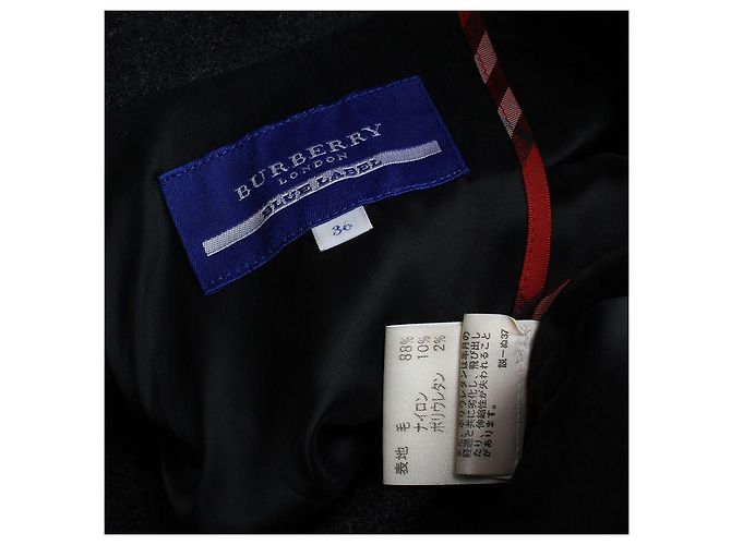 Burberry Blue Label Charcoal Gray Wool Blend Short Jacket - view 3