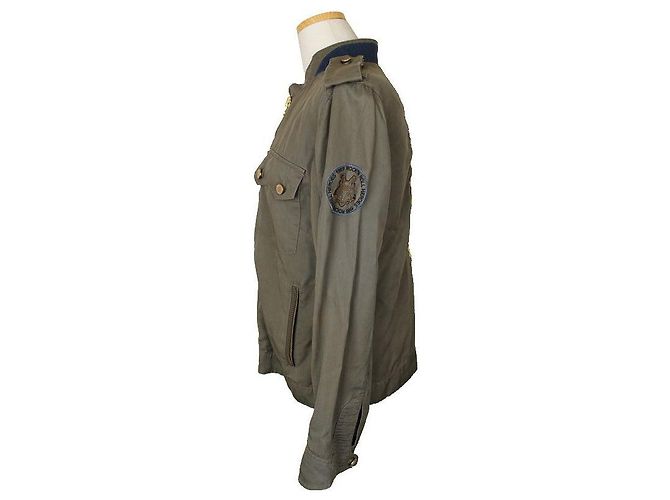 Zadig & Voltaire Chaqueta de epaulettes bordada con calavera caqui Castaño - vista 3