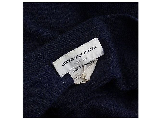Navy Cashmere Strickjacke von Dries Van Noten Blau - Ansicht 3