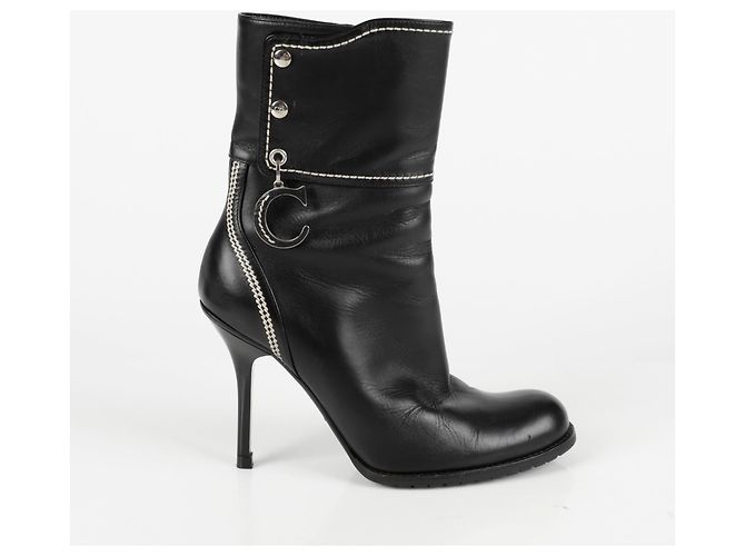 Dior Dekorative Knöchelstiefel mit Absatz Größe CD Schwarz - Ansicht 2
