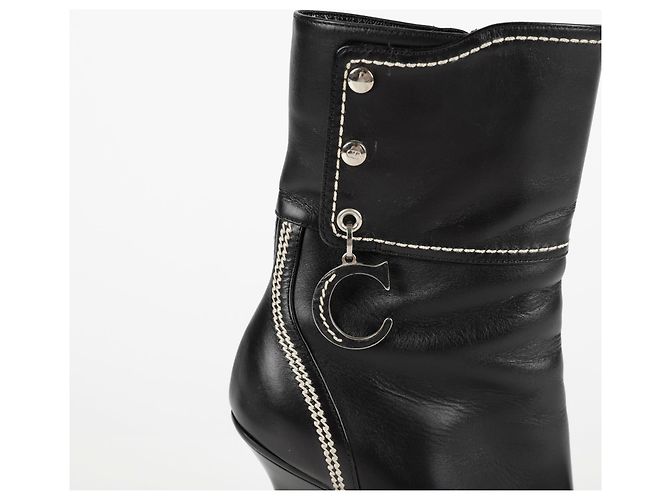 Dior Dekorative Knöchelstiefel mit Absatz Größe CD Schwarz - Ansicht 3