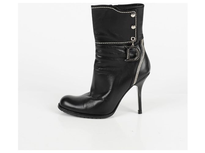 Dior Dekorative Knöchelstiefel mit Absatz Größe CD Schwarz - Ansicht 5