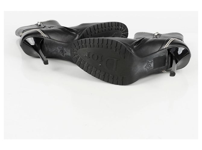 Dior Dekorative Knöchelstiefel mit Absatz Größe CD Schwarz - Ansicht 9