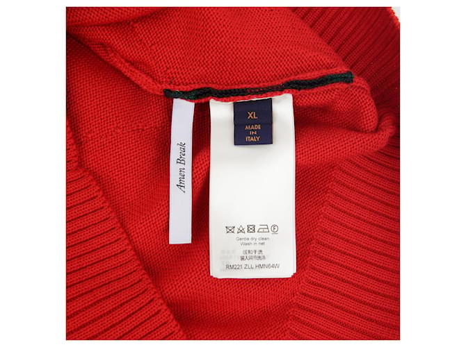 Louis Vuitton XL Size Logo Strick Rot - Ansicht 10