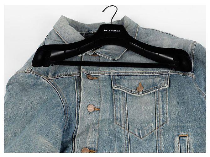 Balenciaga Chaqueta de denim asimétrica Azul - vista 3