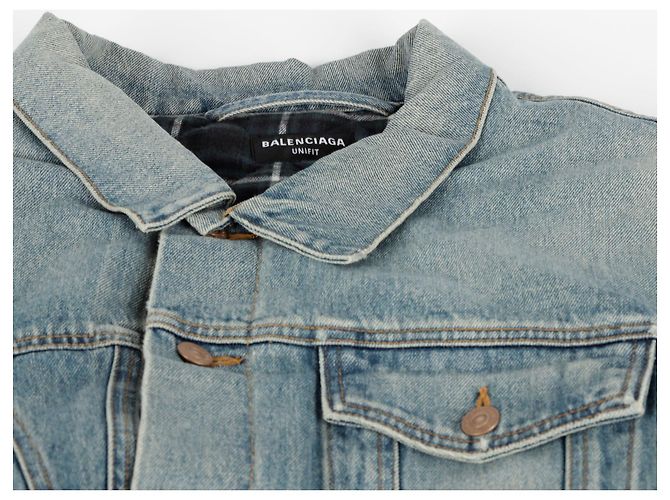 Balenciaga Chaqueta de denim asimétrica Azul - vista 5