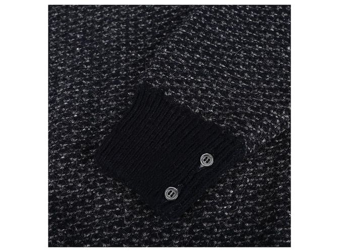 Thom Browne Maglione in tweed di mohair con cucitura tonale a righe - vista 9