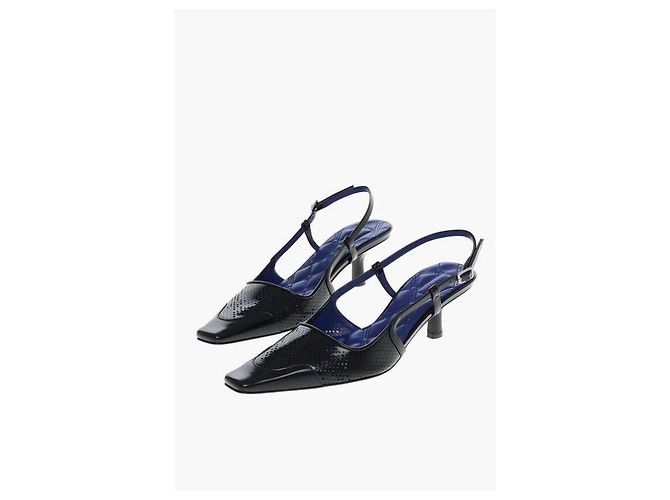 Burberry Leder Slingback-Pumps mit Meißelspitze Schwarz - Ansicht 4