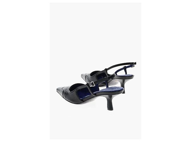 Burberry Leder Slingback-Pumps mit Meißelspitze Schwarz - Ansicht 5