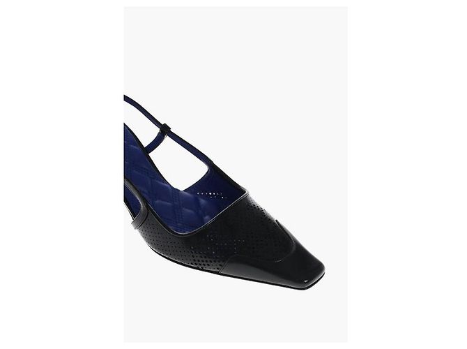 Burberry Leder Slingback-Pumps mit Meißelspitze Schwarz - Ansicht 7