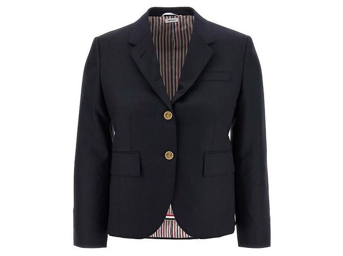 Thom Browne Chaqueta deportiva de lana twill con sisa alta Azul - vista 4